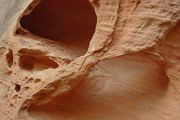This Permian sandstone wall near Sedona, Arizona, USA has weathered into a small alcove.