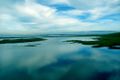 Mouth of the Bío Bío River emptying into the Pacific Ocean