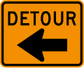 Highway temporary signs about construction or detours in the United States are orange, because of its visibility and its association with danger.
