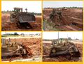 A Caterpillar D10N bulldozer at work