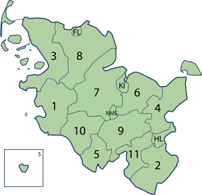 Schleswig-Holstein Kreise (nummeriert).svg