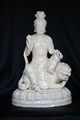 A bodhisattva manjusri sitting atop a beast, by He Chaozong