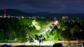 Nikolaevsk-on-Amur night view of Lunacharskogo street