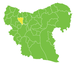 موقع ناحية الحمراء في محافظة حماة.