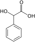 الصيغة الهيكلية لحمض الماندليك.