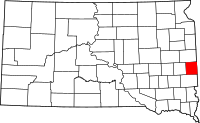 Map of South Dakota highlighting مودي