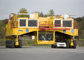 The 130-ton ALMA antenna transporter "Otto" during its naming ceremony.