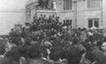 Armenians gather on the Opera in central Yerevan to protest Soviet policies and rule in 1988.