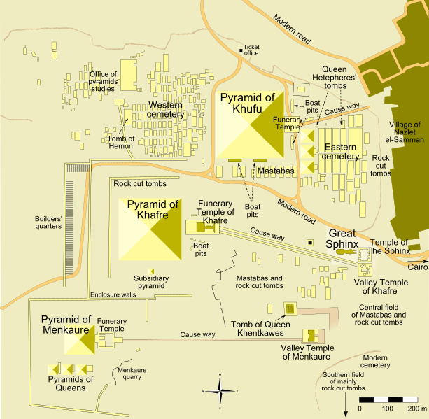 ملف:Giza pyramid complex (map).svg