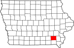 State map highlighting Jefferson County