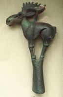 قمة برونزية لعمود، القرن السادس إلى الخامس ق.م.