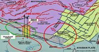 Location of the OMV study (Obaiyed Offshore) inside the Greek Herodotus Basin, Dotted arrows are TGS-NOPEC (GR) Lines. Krois, et. al., 2009.