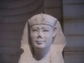 Detail of a sphinx of the dromos