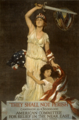 The United States contributed a significant amount of aid to the Armenians during the Armenian Genocide. Shown here is a poster for the American Committee for Relief in the Near East vowing that they (the Armenians among others) "shall not perish.".