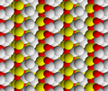 View along a axis of malachite crystal structure