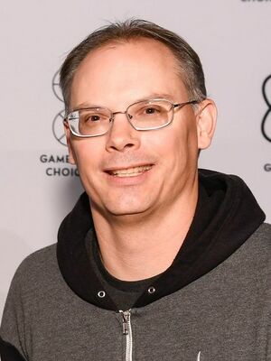 John Carmack and Tim Sweeney, GDCA 2017 (portrait crop).jpg