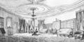 The Yellow Oval Room about 1868 used as President Andrew Johnson's library. Note the bearskin chair on the right.
