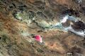 Astronaut's photo of Bakhtegan and Maharloo salt lakes near شيراز، إيران. Salt lakes are particularly common in Iran.
