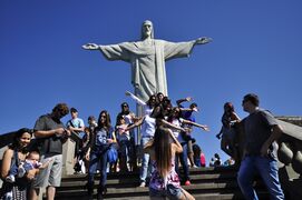 Visitors taking photos