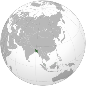 Location of بنگلادش