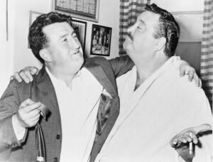 Behan with actor Jackie Gleason in 1960