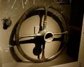 Bronze chariot wheel, Romania, 1200 BCح. 1200 BC[26]