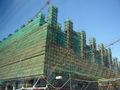 China's National Stadium is the next-door neighbour to the National Swimming Centre in Beijing's Olympic Green. The pillars will support a wave-like roof profile.