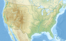 Map of the USA highlighting the Black Hills in South Dakota