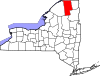 State map highlighting Franklin County
