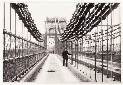 Menai suspension bridge in Bangor, North Wales