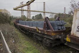 Billets on rail wagon