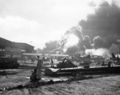 Burning planes after the attack