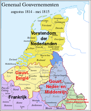 The Principality shown in dark yellow