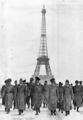 Adolf Hitler strolling in front of the Eiffel Tower in Paris, 23 June 1940.