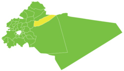 موقع ناحية الرحيبة في محافظة ريف دمشق