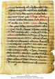 left: The Mudil Psalter, أقدم psalter كامل باللغة القبطية (المتحف القبطي، القاهرة القبطية، مصر). وسط: The Codex Armenicus Rescriptus, a 6th/10th century parchment containing Armenian and Syriac liturgy (The Schøyen Collection). يسار: لفافة جوشوا، مخطوط باليونانية ملون من القرن العاشر، صـُنع غالباً في القسطنطينية (مكتبة الڤاتيكان، روما).