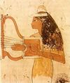 People in ancient Egyptian wall paintings often were shown with orange or yellow-orange skin