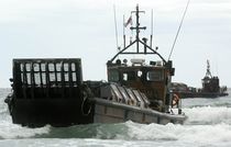 A Royal Marines Landing Craft Vehicle Personnel (LCVP) Mk5.