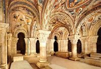 Painted ceiling of a Spanish crypt