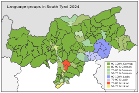 Language distribution in South Tyrol, Italy 2024, en.svg