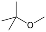 Skeletal formula of MTBE