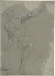 Seated Male Nude (recto); Crouching Male Nude (verso) at the Metropolitan Museum of Art, 1864–74