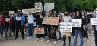 Protest at the US embassy in Berlin on May 30, 2020