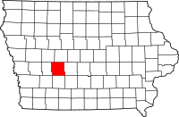 Map of Iowa highlighting